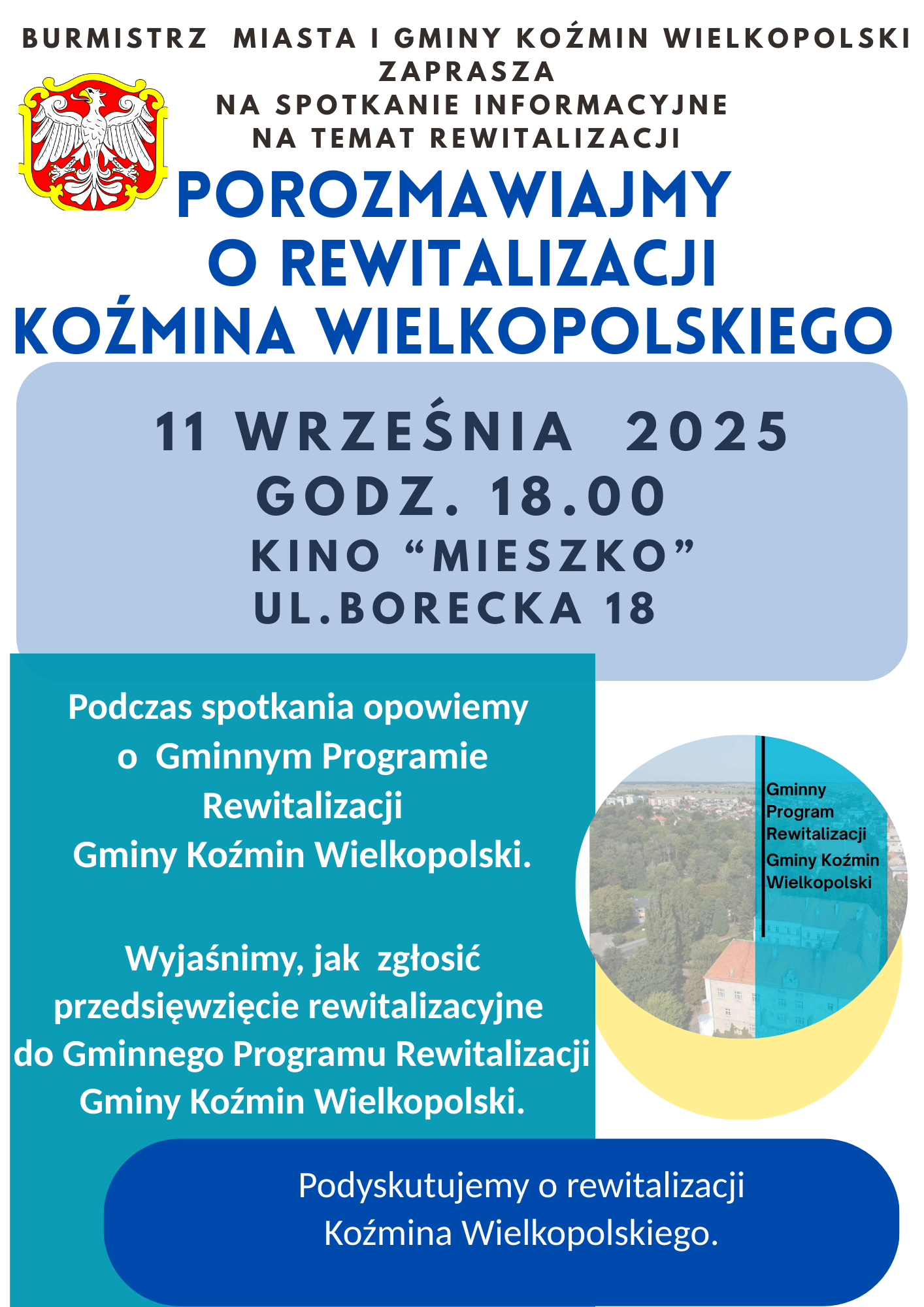 Porozmawiajmy o rewitalizacji Koźmina Wielkopolskiego - zaproszenie na spotkanie 